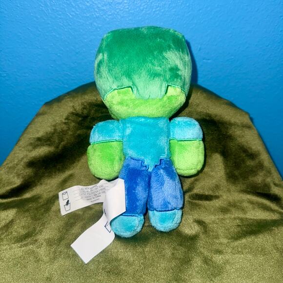 Minecraft Baby Zombie Plush 7″ J!NX Mojang Soft Toy EUC Gamer Collectible - Picture 3 of 5